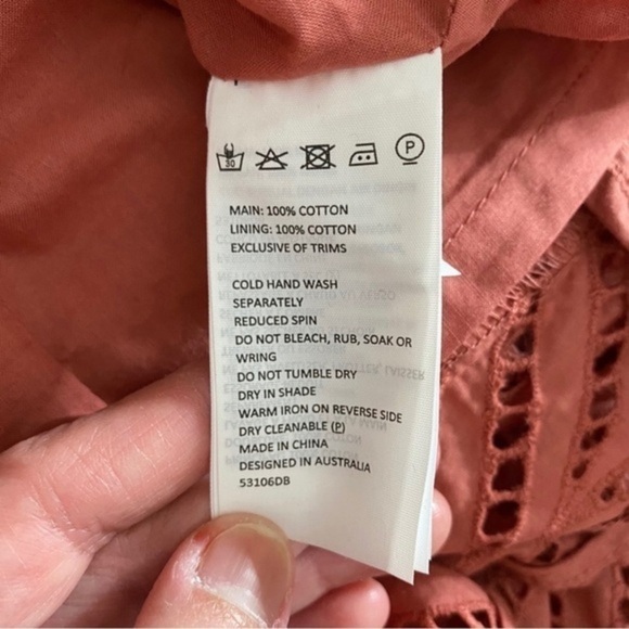 Bardot Revolve Aria Ruffle Eyelet Mini Dress NWT - Picture 14 of 15